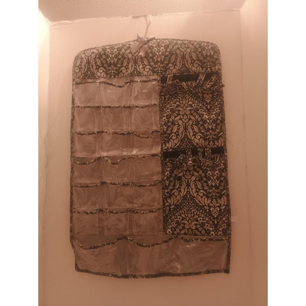 Hanging Black & Grey Jewelry/Make Up/Hair Organizer